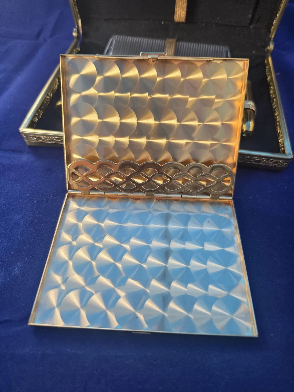 Vintage 1950s Alexandra de Markoff Minaudiere Vanity Clutch Carryall, Lustrite